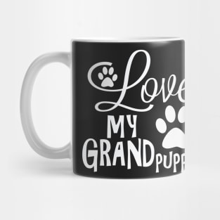 Dog Gifts and Ideas - Love my GrandPuppy with Paws Mug